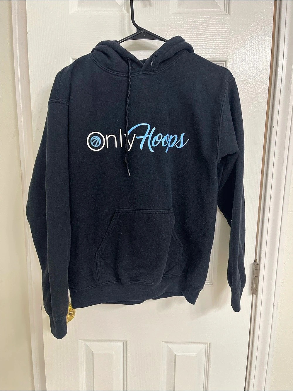 Gildan Graphic Logo Hoodie Black & Blue Size Medium